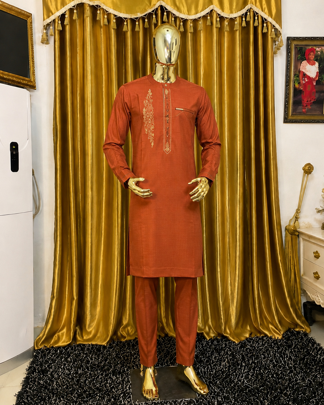 Red Fashion classic native men outfit